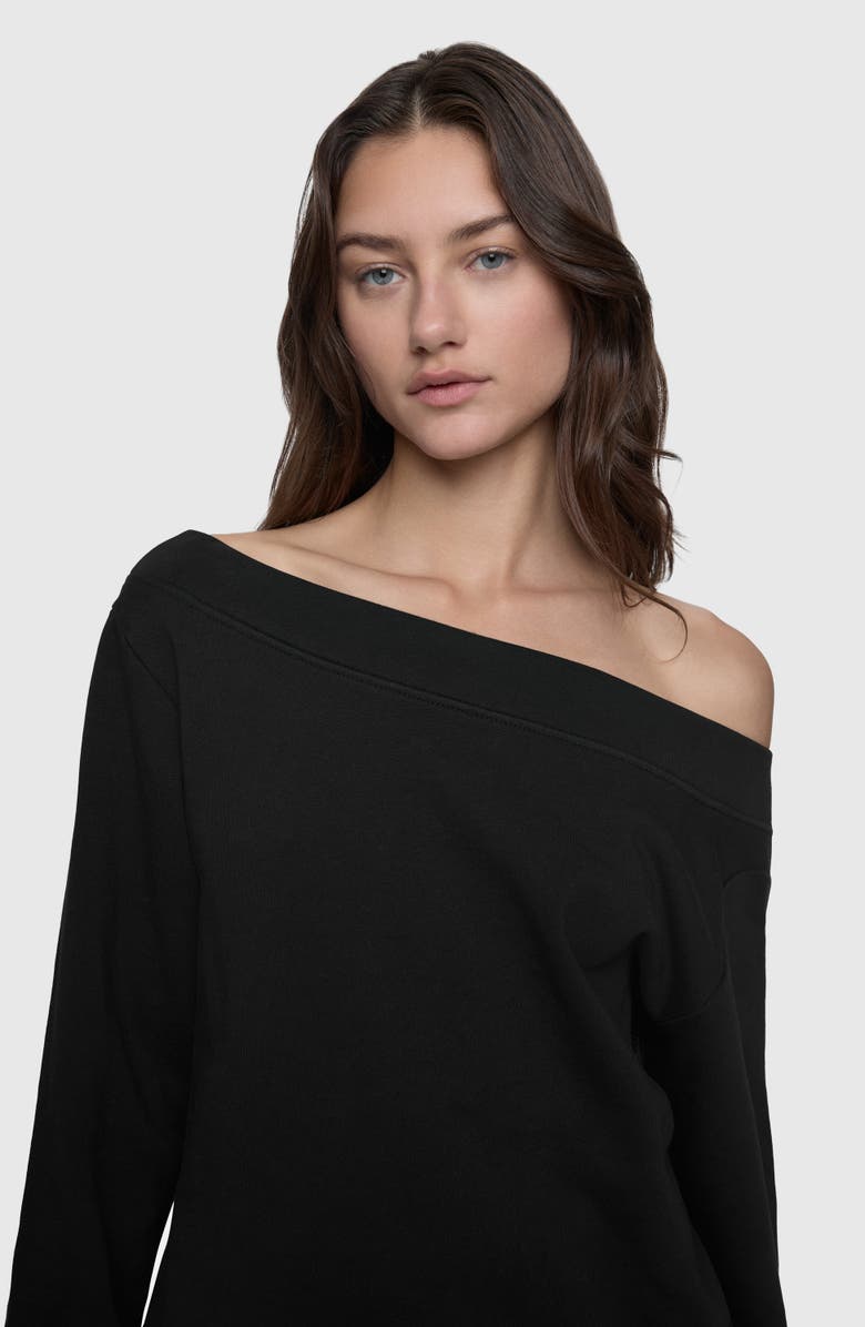 Rebecca Minkoff Kora Off the Shoulder Cotton Sweatshirt, Alternate, color, 