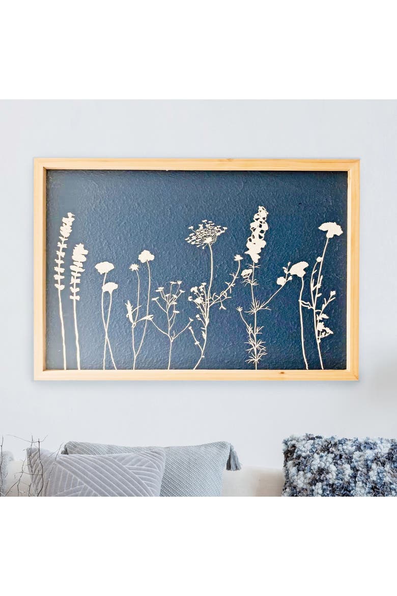 Wild Flowers Wall Art, Alternate, color, Blue