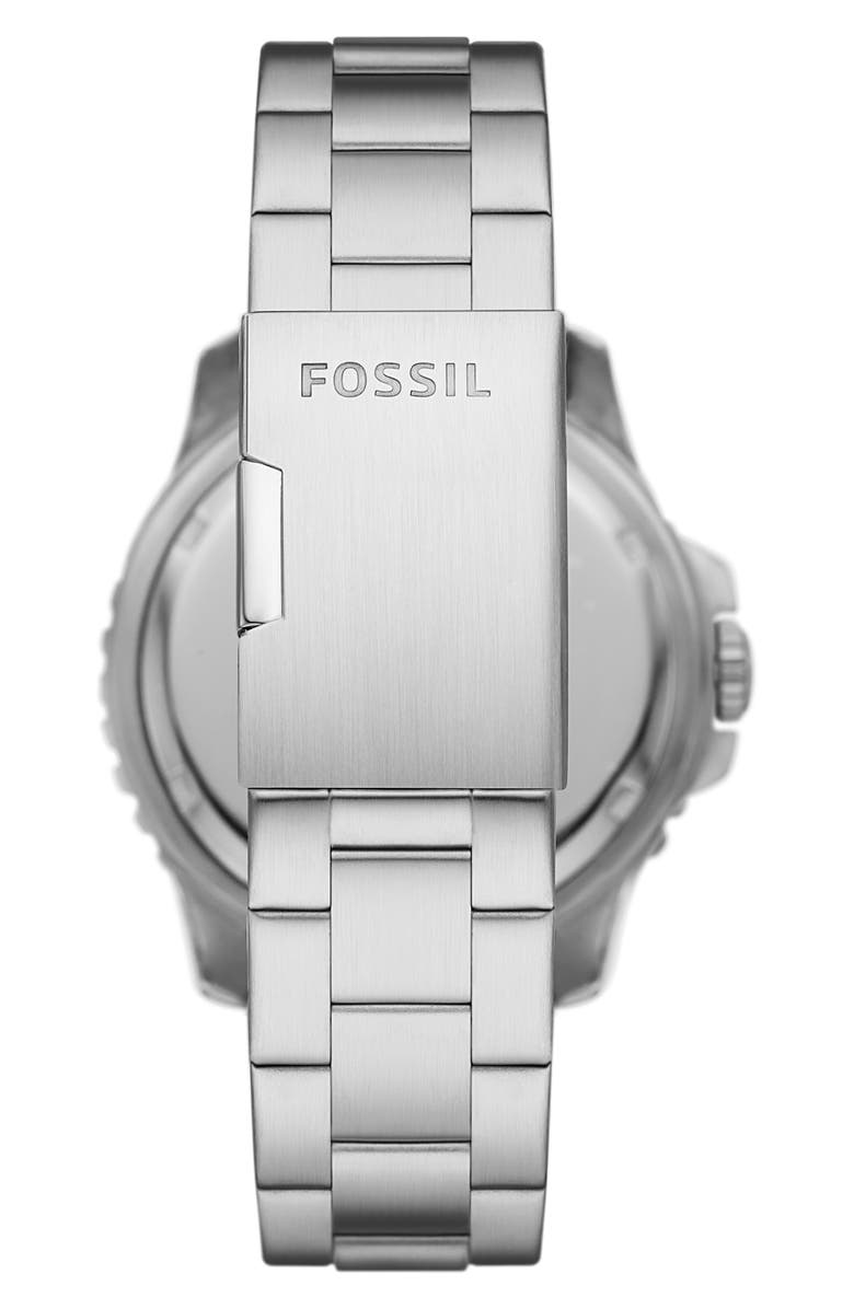 Fossil Blue GMT Bracelet Watch, 46mm, Alternate, color, Silver