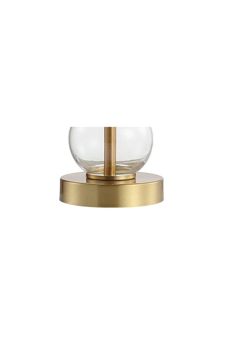 JONATHAN Y February Glass/Metal LED Table Lamp, Alternate, color, Clear/Brass Gold