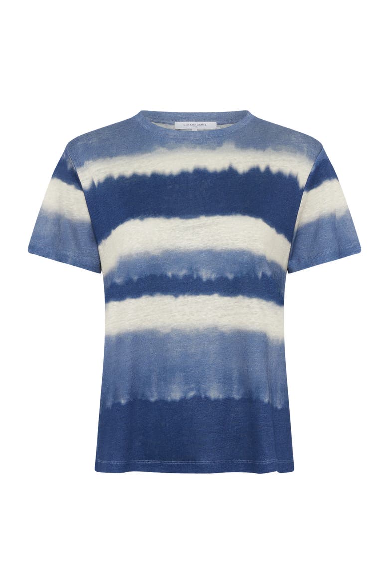 Mabinty Linen Tie Dye T-Shirt, Alternate, color, Indigo