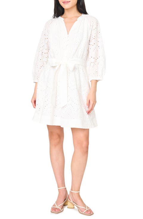 Cotton Eyelet Shirtdress