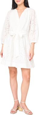 GIBSONLOOK Cotton Eyelet Shirtdress