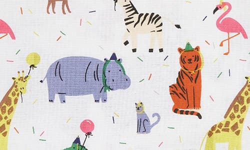 Design Imports Animal Party 4-piece Napkin Set In Multi