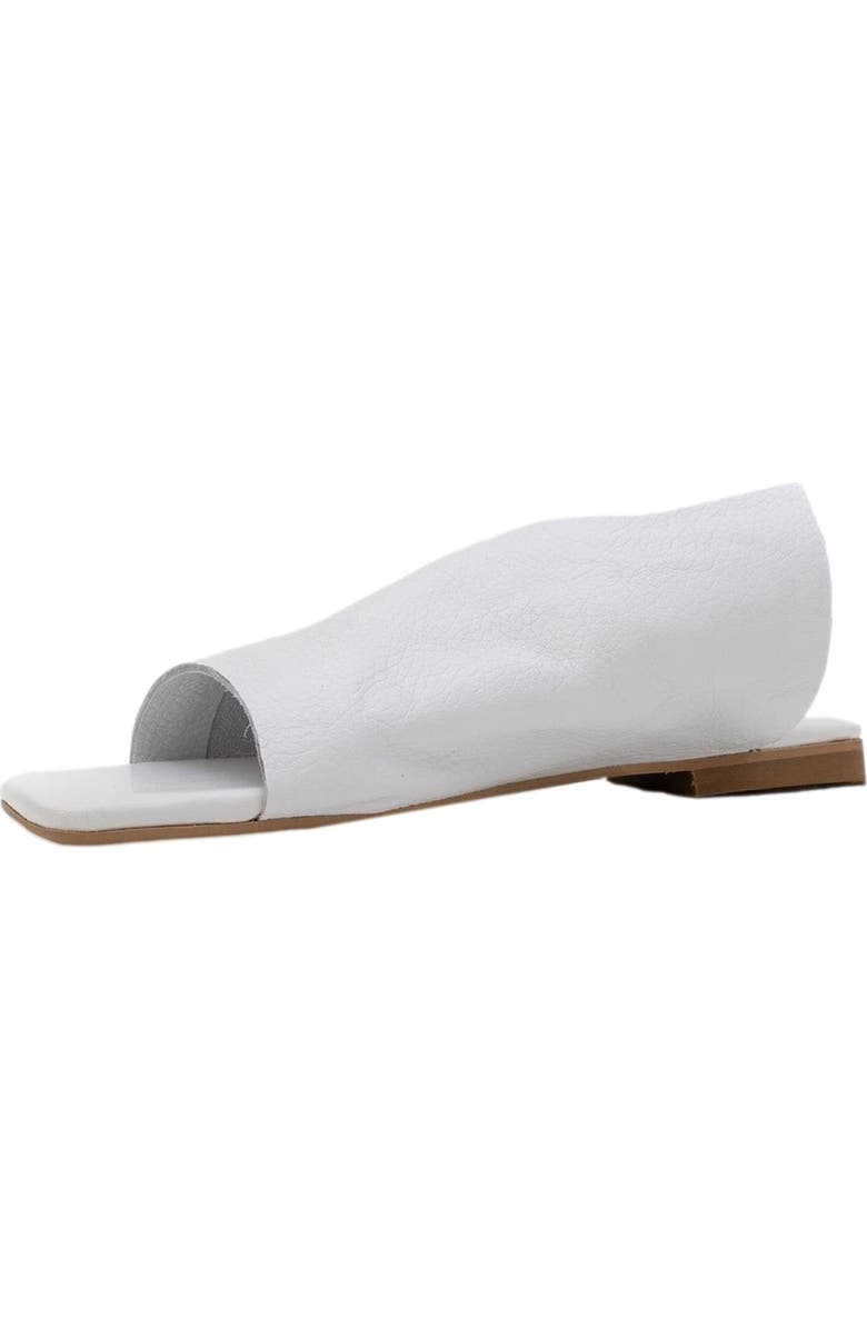 Forever & Always Shoes Orianna Leather Slide Sandal, Alternate, color, White Leather