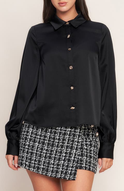 Solid Button-Up Shirt