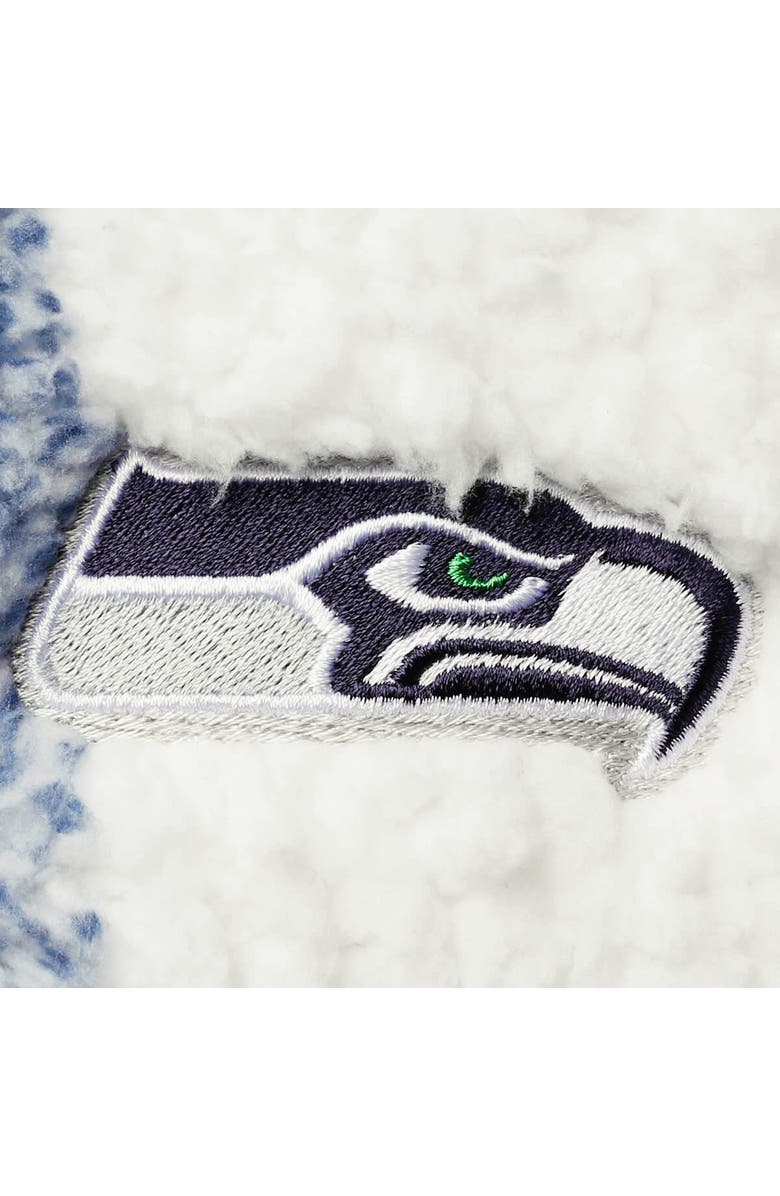 G-III 4HER BY CARL BANKS Women's G-III 4Her by Carl Banks Navy Seattle Seahawks Sherpa Plaid Quarter-Zip Jacket, Alternate, color, Navy