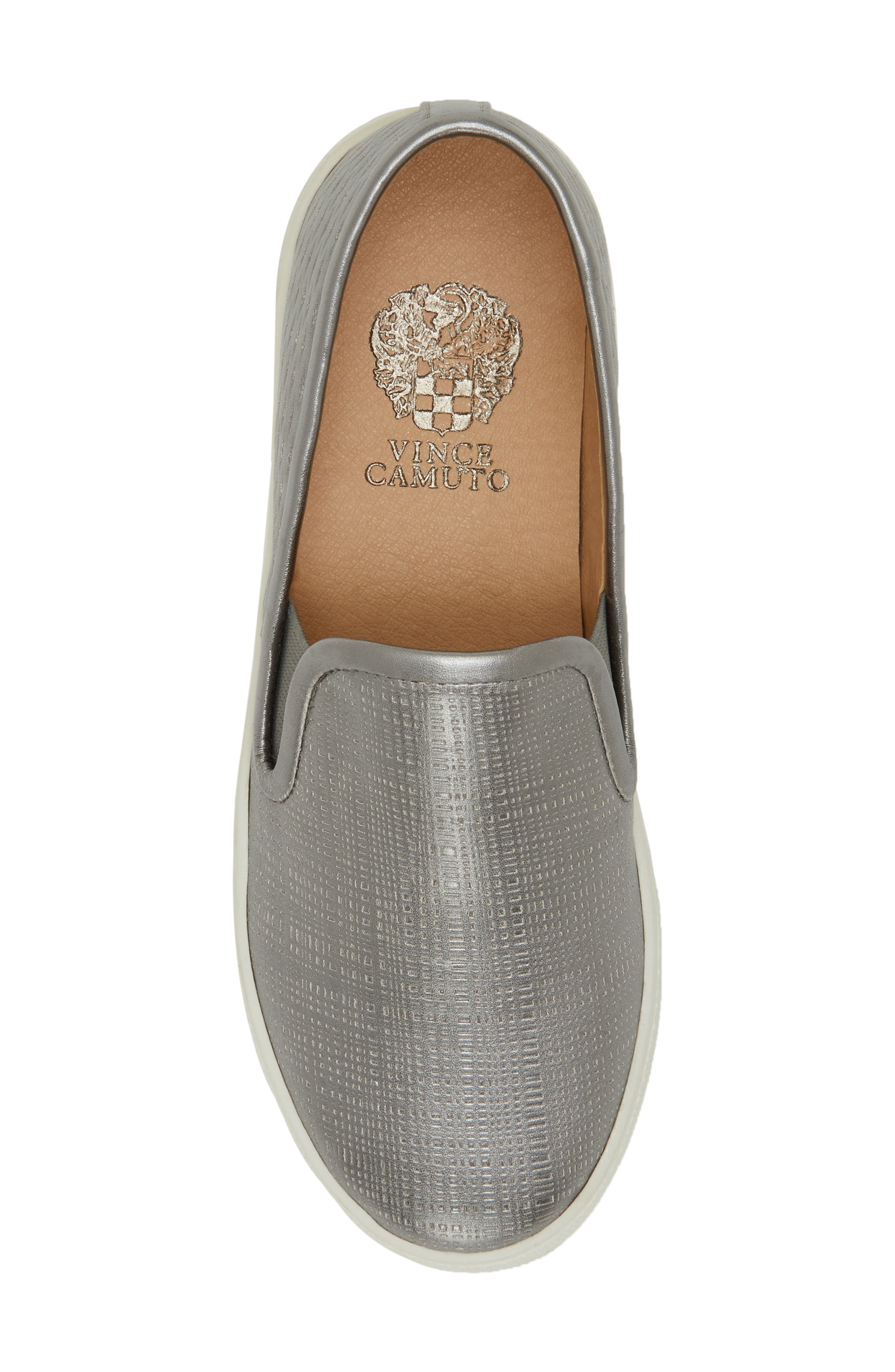 Vince Camuto Bestina Glitter Slip-On Sneaker, Alternate, color, Pewter