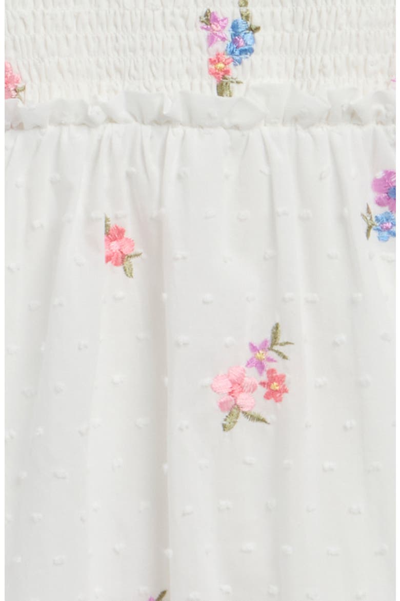 Floral Embroidered Smock Sundress, Alternate, color, IVORY