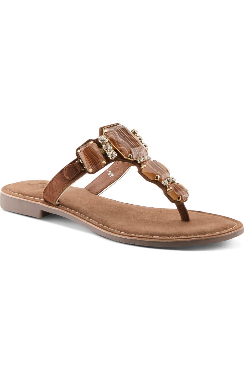 AZURA BY SPRING STEP Agates Sandal, Main, color, Tan Suede