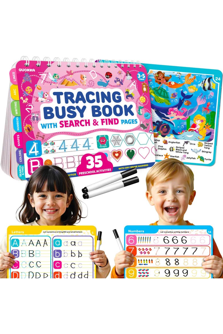 Kids Handwriting and Search & Find Activity Cards Set, Main, color, Girls