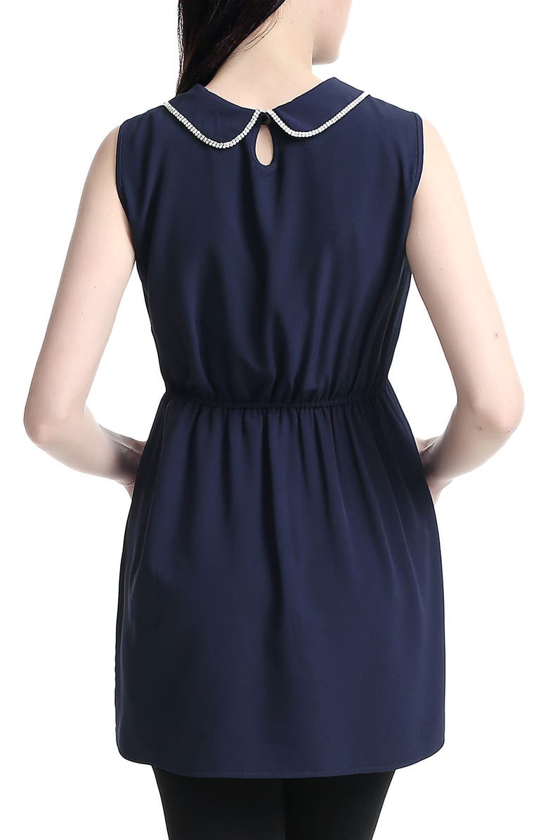 Kimi and Kai Callie Crystal Embellished Collar Maternity Blouse, Alternate, color, 