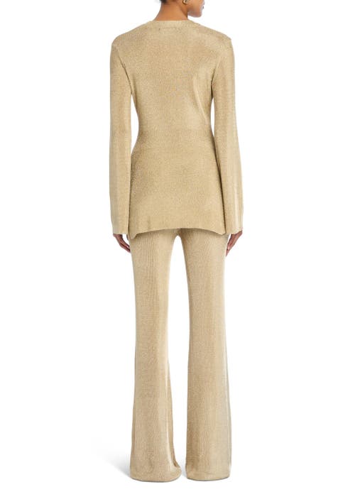 Ser.o.ya Ines Metallic Knit Top In Neutral