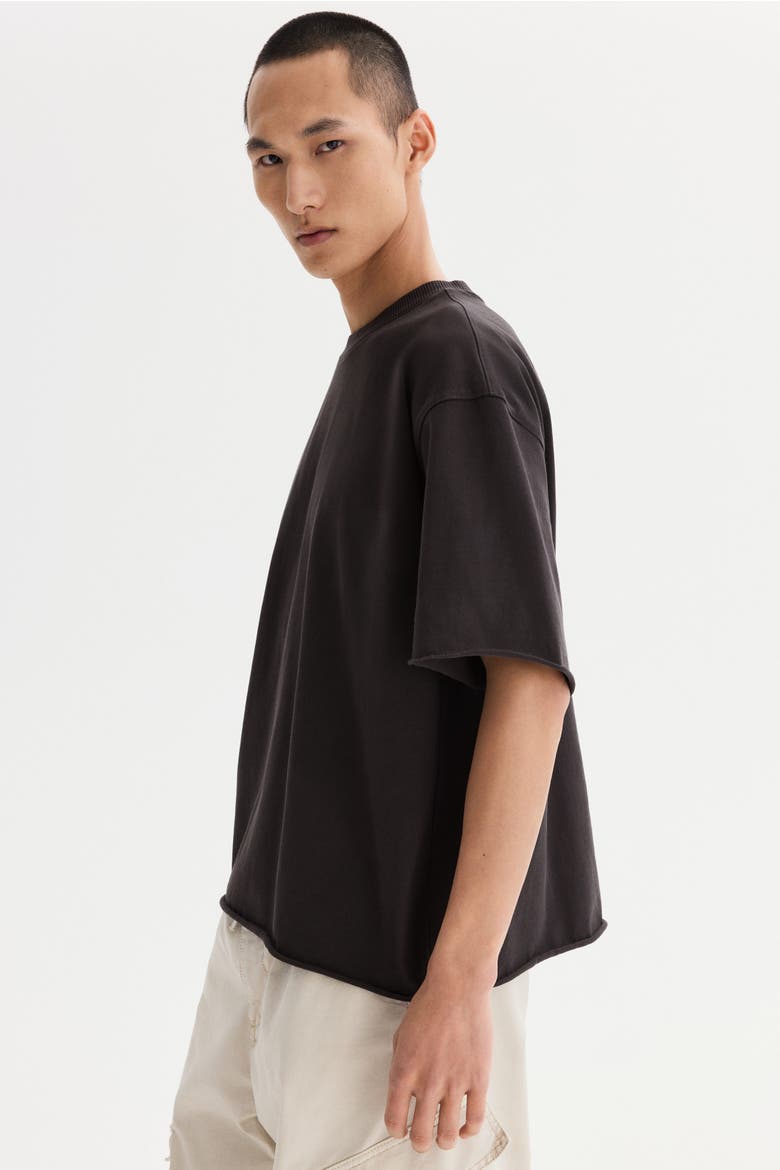 Oversized Fit Boxy-style T-shirt, Alternate, color, Black