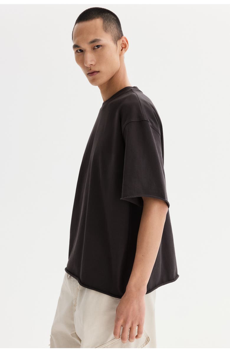 H&M Oversized Fit Boxy-style T-shirt, Alternate, color, Black