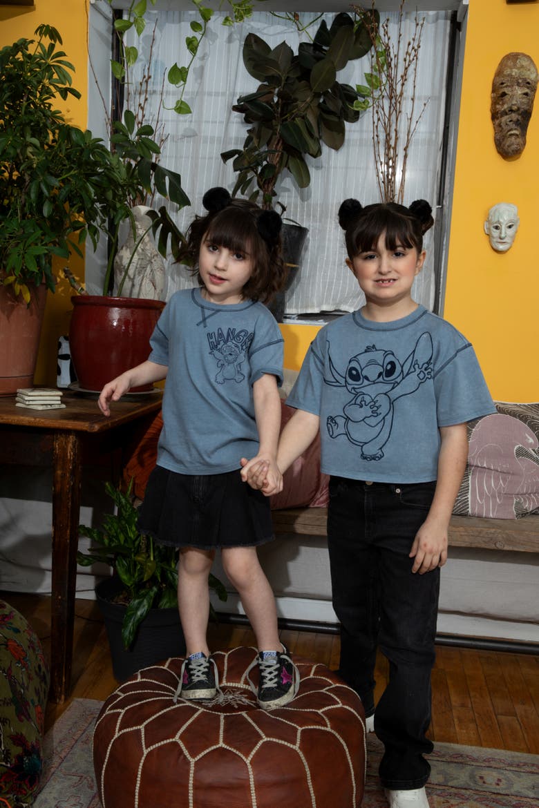 Lilo & Stitch Short Sleeve T-Shirt, Alternate, color, Mineral Blue Stitch