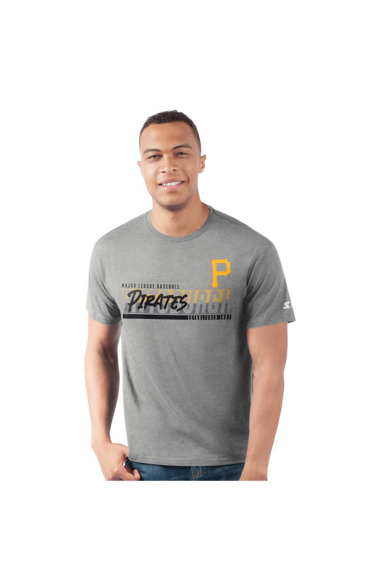 STARTER Men's Starter  Heather Gray Pittsburgh Pirates Prime Time Team T-Shirt, Main, color, Heather Gray