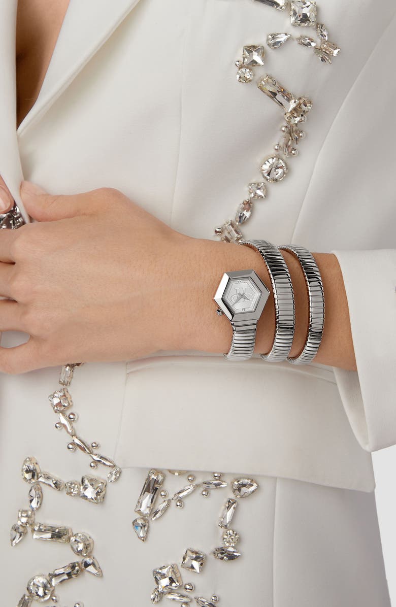 PHILIPP PLEIN Snake Hexagon Bracelet Watch, 24mm, Alternate, color, 