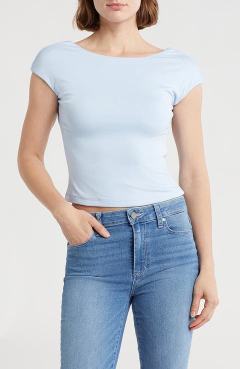 Cap Sleeve Low Back T-Shirt