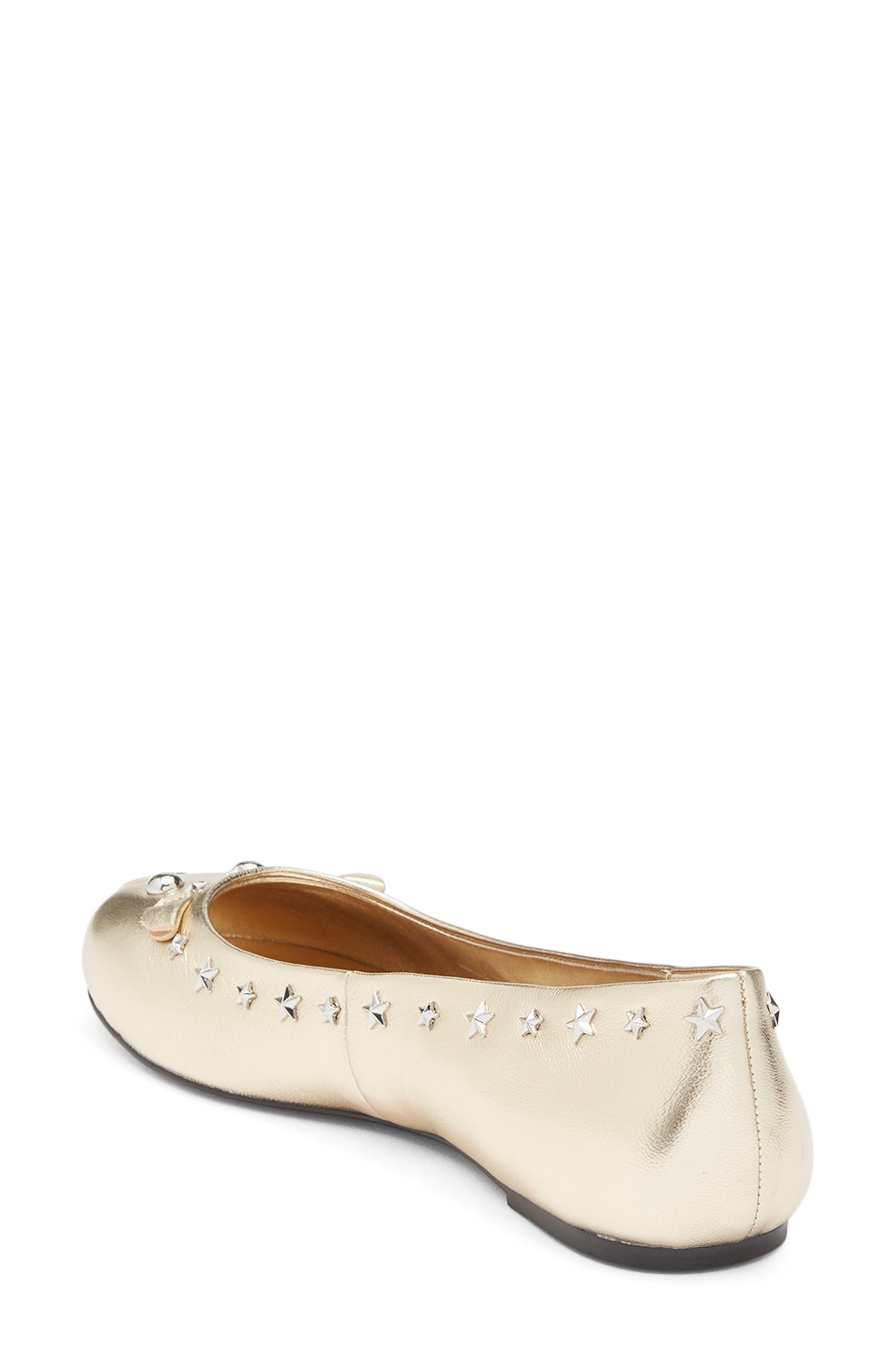 The Mouse Ballerina Leather Ballet Flat, Alternate, color, GOLD