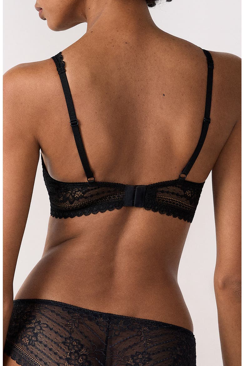Panama N°3 Underwire Triangle Bra, Alternate, color, BLACK