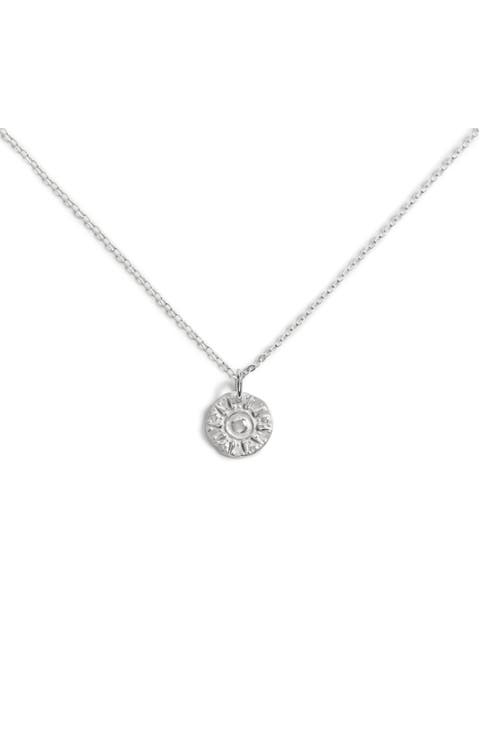 Talisman Recycled Sterling Silver Sun Chain Necklace