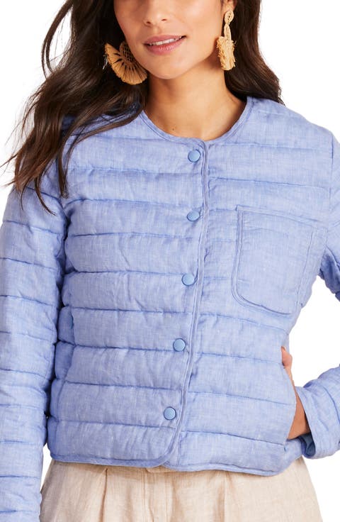 Lightweight Linen Puffer Jacket