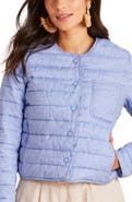 vineyard vines Lightweight Linen Puffer Jacket