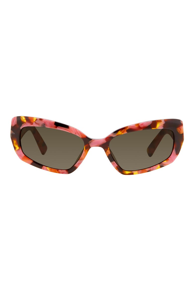 55mm Rectangular Sunglasses, Main, color, HAVANA/ BROWN