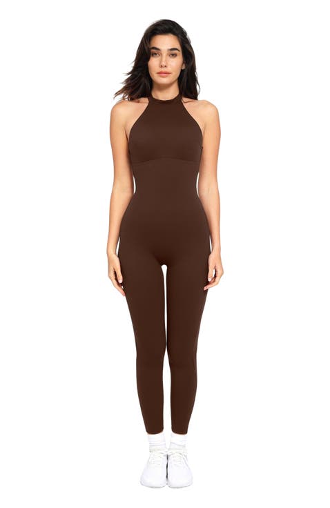 Shapewear Body-Sculpting Halter Neck Jumpsuit