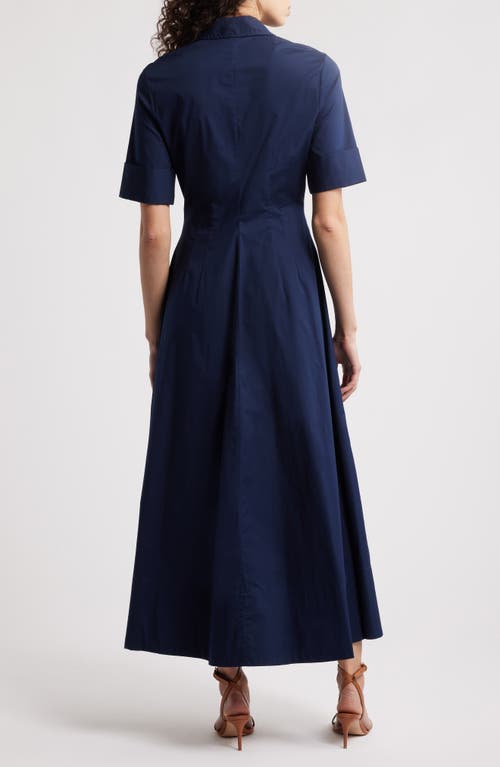 Staud Joan A-line Shirtdress In Blue