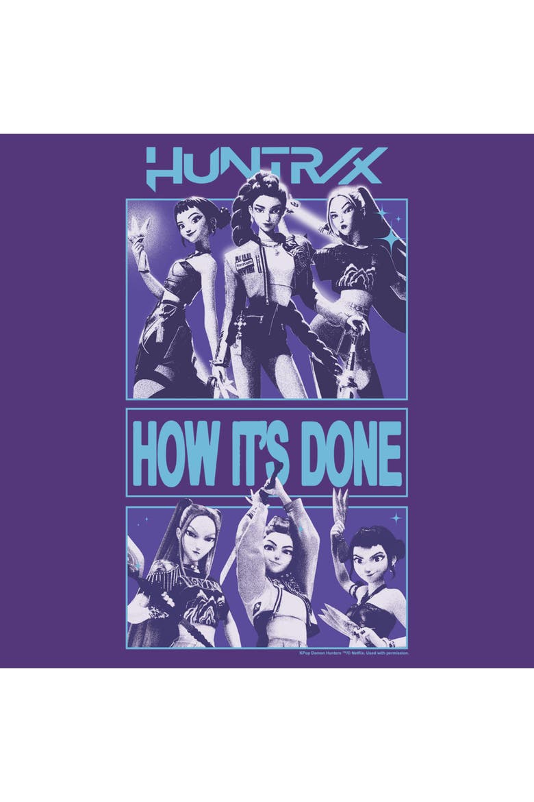 Men's KPop Demon Hunters Huntrix How It's Done  Graphic T-Shirt, Alternate, color, Purple