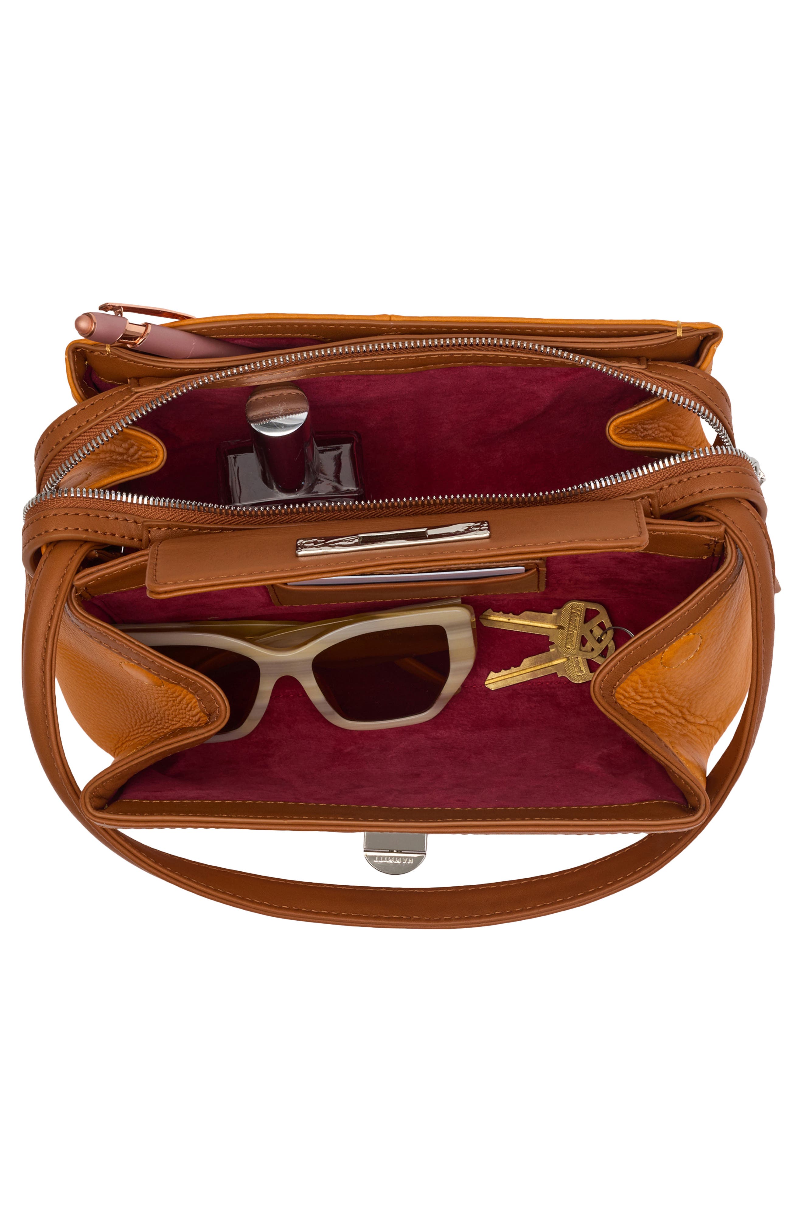 HAMMITT Medium Baguette Bag, Alternate, color, Tailored Tangerine/ Silver