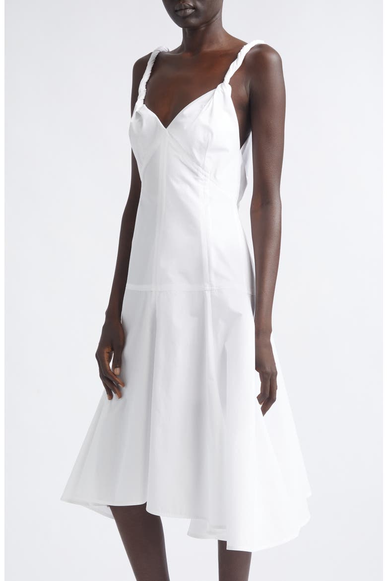Leo Classic Cotton Shirting Midi Dress, Alternate, color, OPTIC WHITE