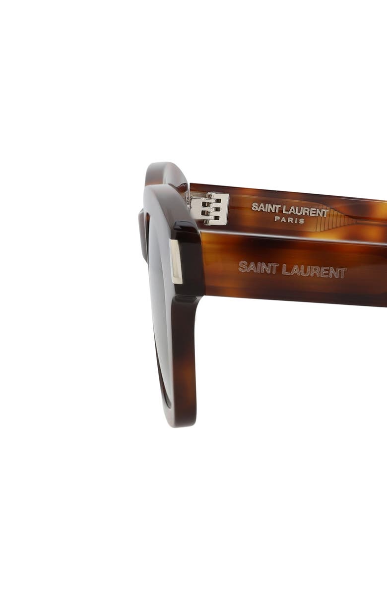 Saint Laurent 47mm Square Sunglasses, Alternate, color, Havana Havana Green