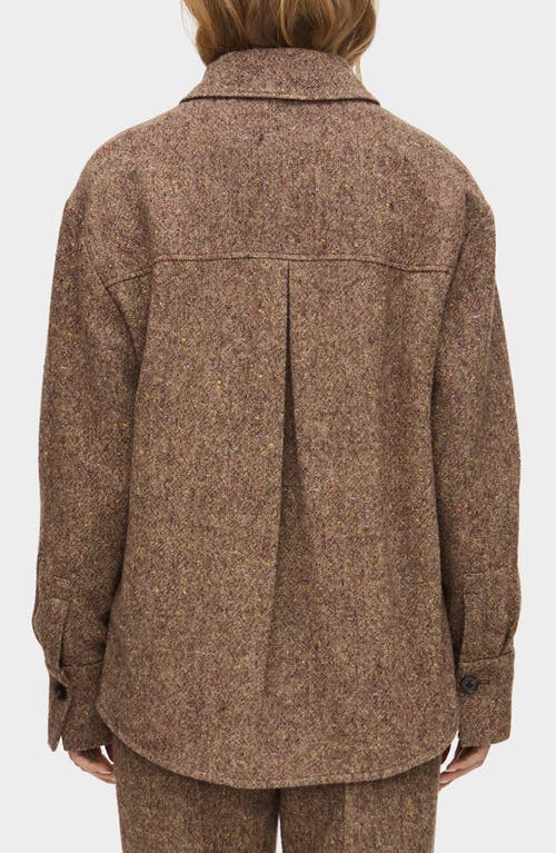 Aligne Charlie Recycled Wool Blend Shirt Jacket In Brown