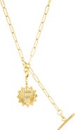Adornia Initial CZ Pendant Toggle Necklace