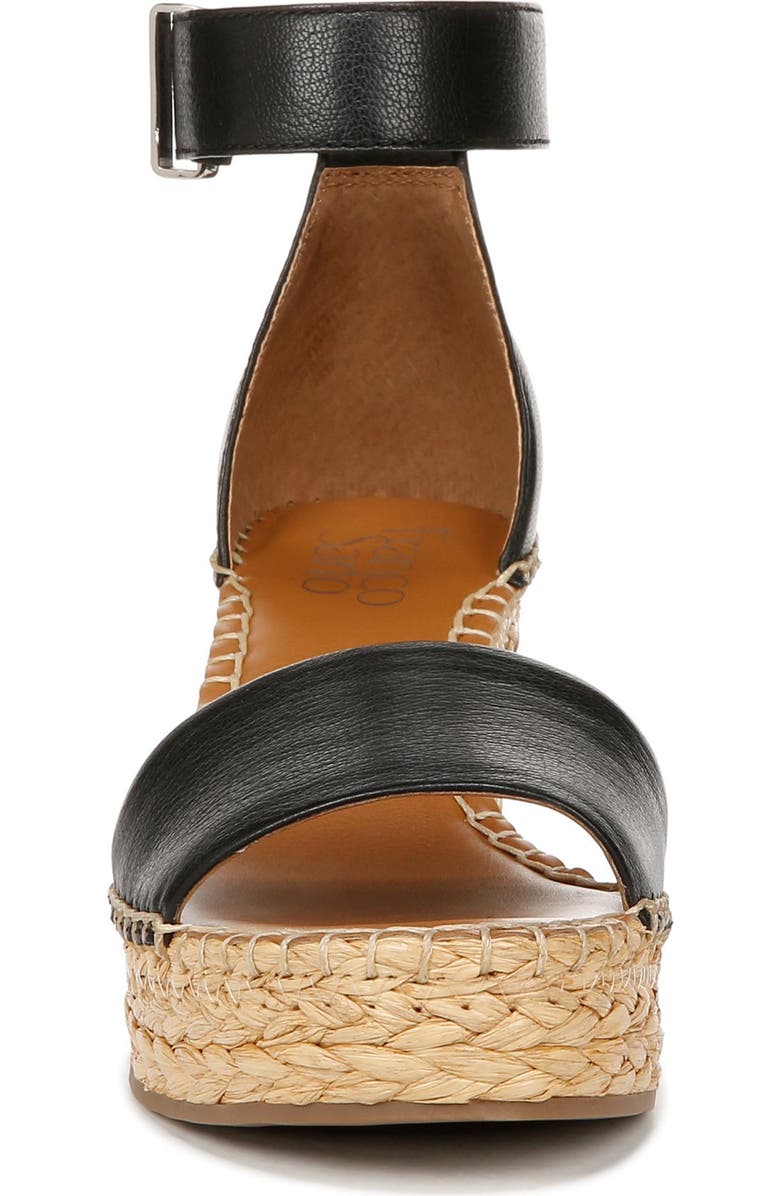 Franco Sarto Clemens Ankle Strap Platform Wedge Sandal, Alternate, color, Black