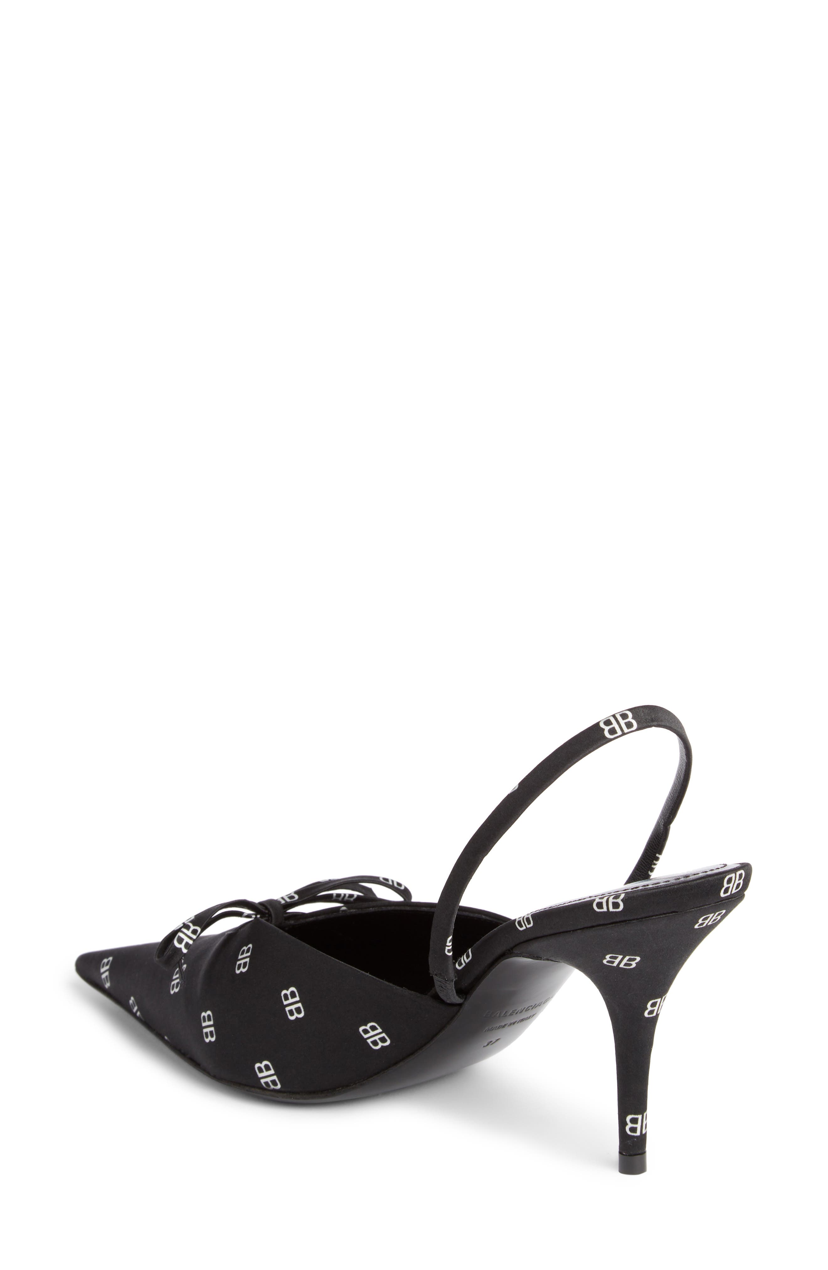 Balenciaga BB Logo Slingback Pump, Alternate, color, 