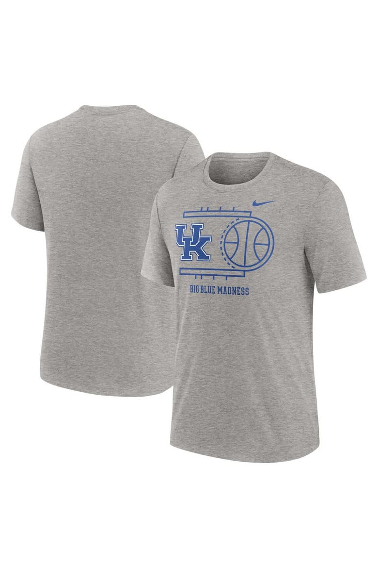 Men's Nike Heather Gray Kentucky Wildcats Campus Local Tri-Blend T-Shirt, Alternate, color, Heather Gray