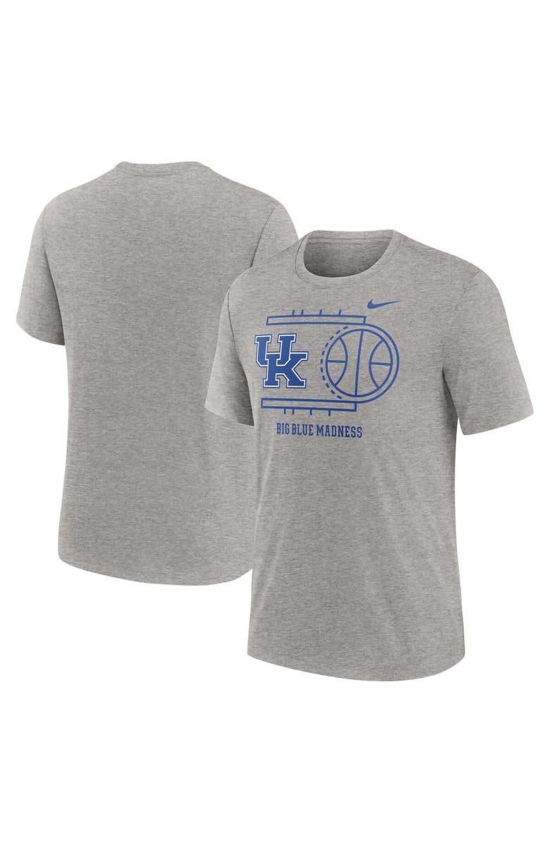 Nike Men's Nike Heather Gray Kentucky Wildcats Campus Local Tri-Blend T-Shirt, Alternate, color, Heather Gray