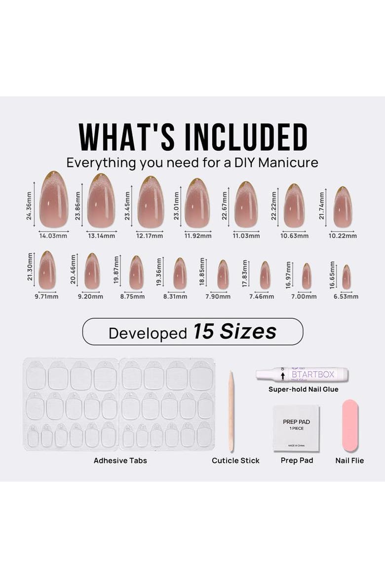 Press-on Nails Almond Nail Set, Alternate, color, Knightshield