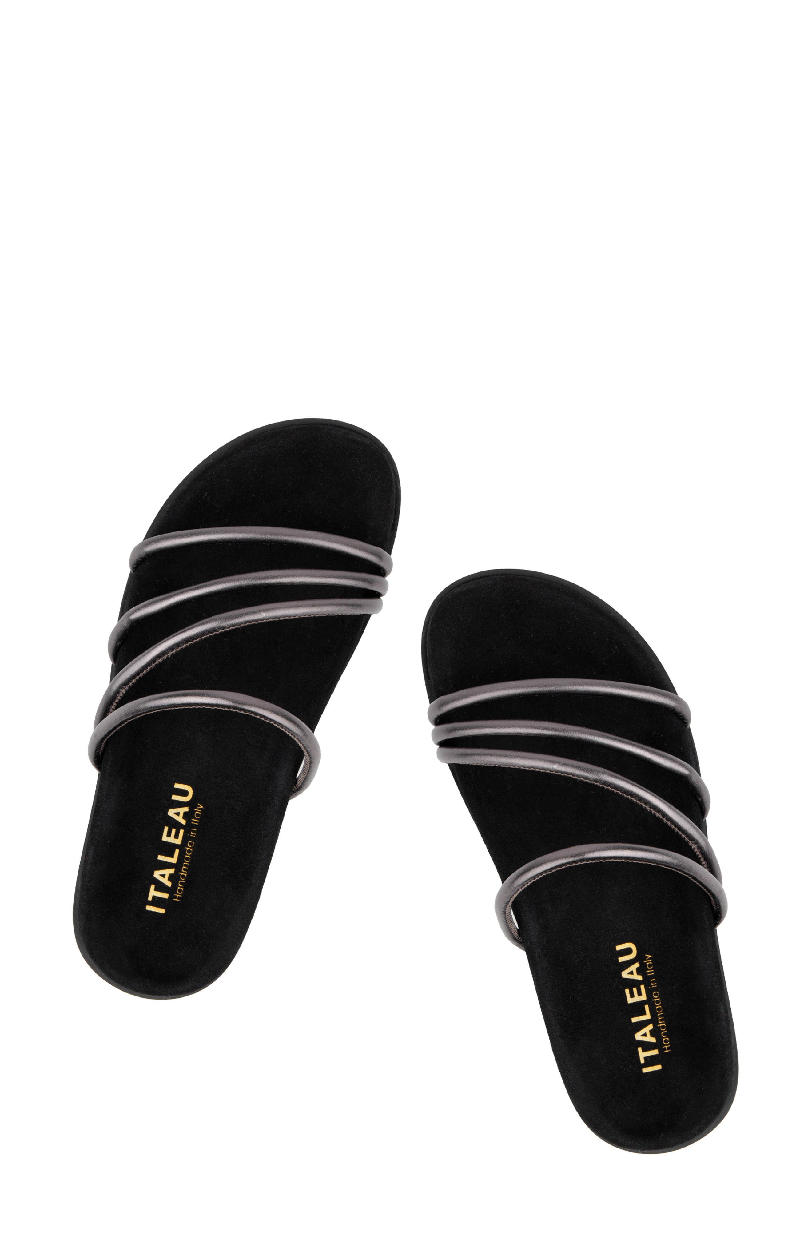 Milena Strappy Waterproof Sandal, Alternate, color, GUNMETAL