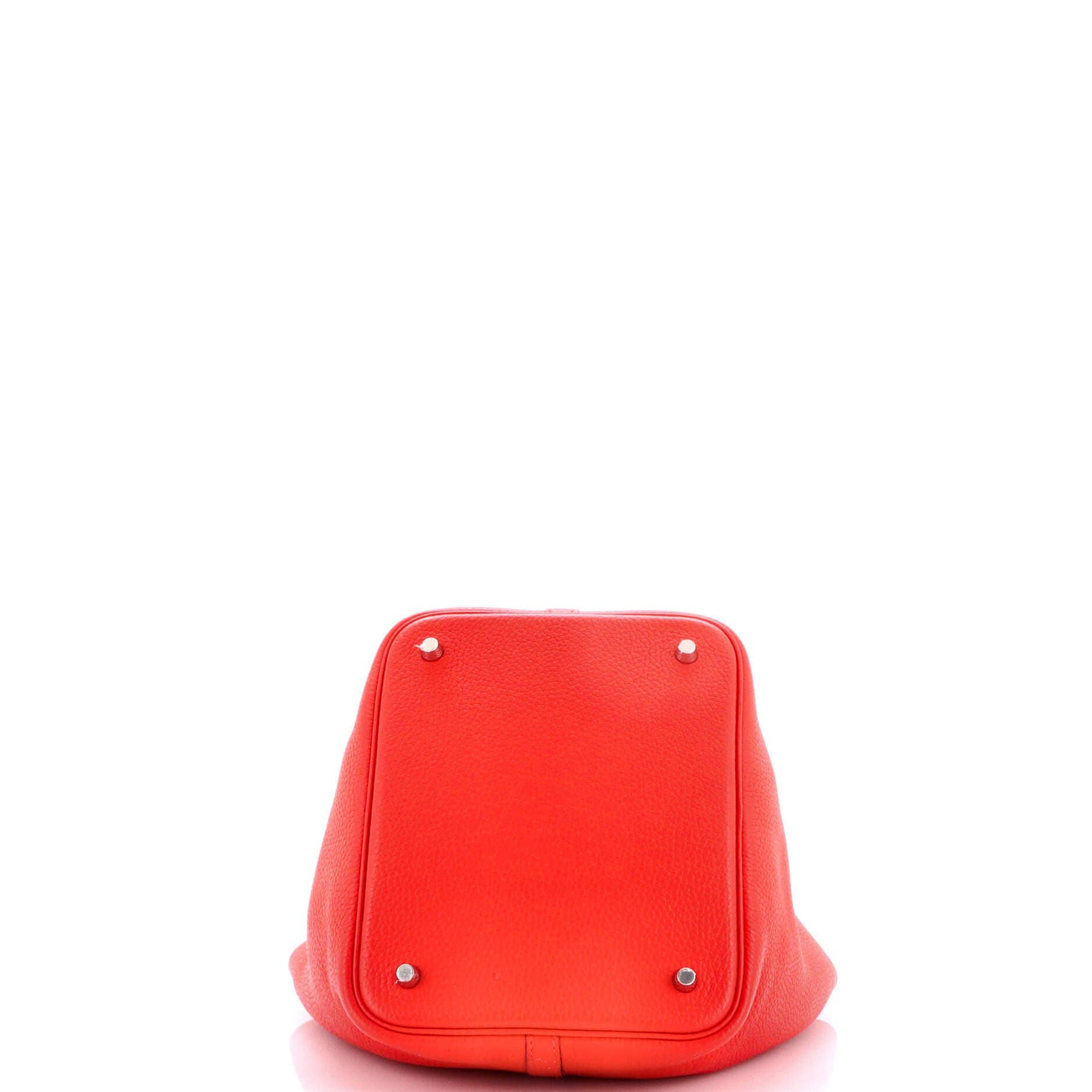 Pre-Owned Hermes Picotin Lock Bag Clemence MM, Alternate, color, Rouge Tomate