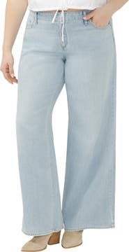 Silver Jeans Co. Suki Curvy Mid Rise Wide Leg Jeans