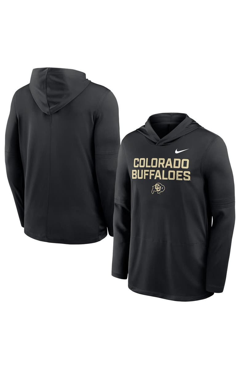 Nike Men's Nike Black Colorado Buffaloes 2025 Sideline Dri-FIT Long Sleeve Hoodie T-Shirt, Main, color, 