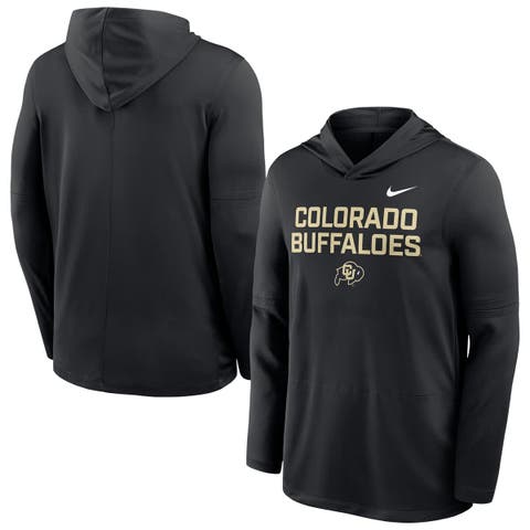 Men's Nike Black Colorado Buffaloes 2025 Sideline Dri-FIT Long Sleeve Hoodie T-Shirt