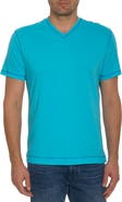Robert Graham Eastwood V-Neck Cotton Blend T-Shirt
