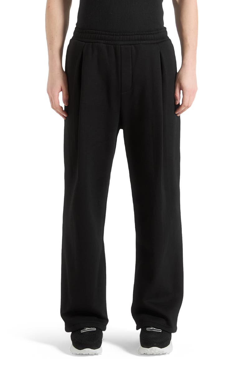 Manière De Voir Cyril Box Pleated Relaxed Jogger, Alternate, color, Black