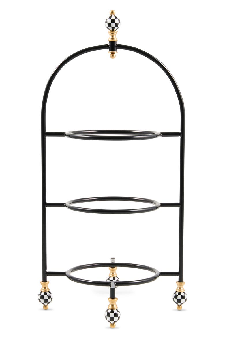 Check Small Plate Stand, Main, color, BLACK